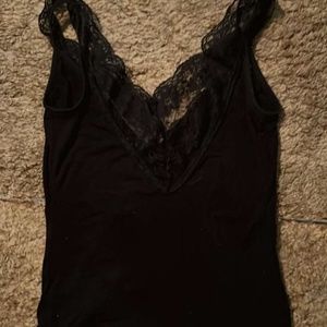 Black Lace Tank Top